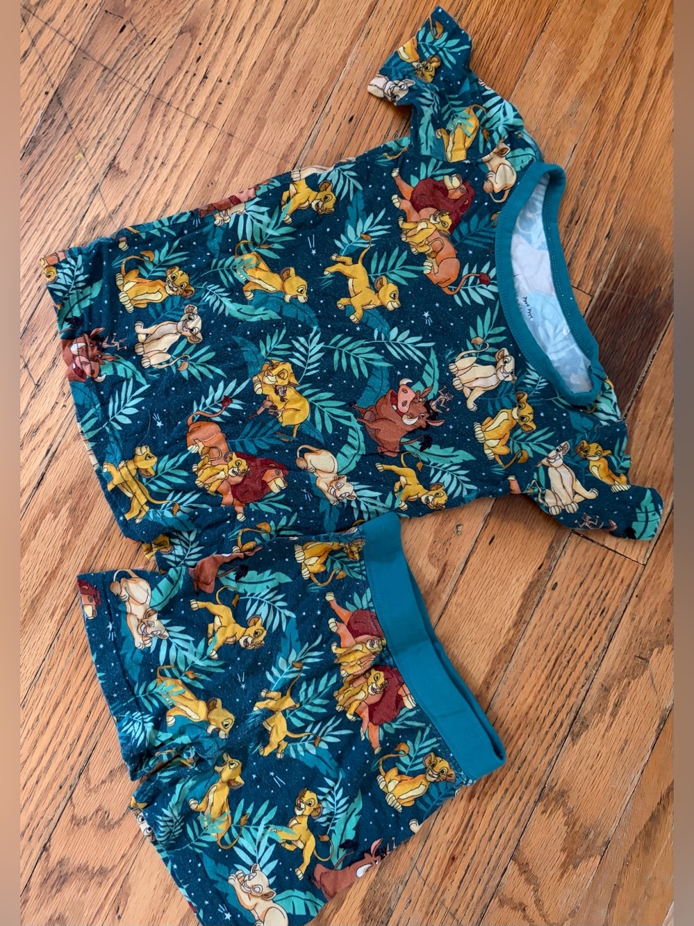 EUC Little Sleepies Shorts Pajama Set Disney Lion King 12-18 months